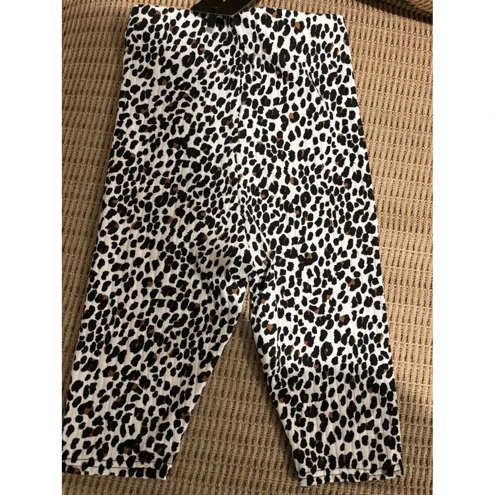 PrettyLittleThing Leopard Print Bike Shorts‎ Casual Athleisure USA 0